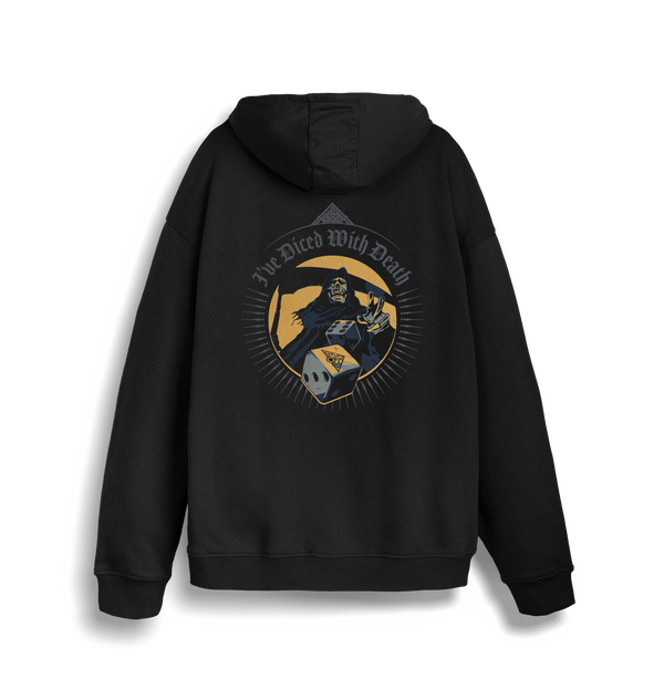 Black Printed Sweater Back