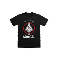 Black Printed Kids T-Shirt Front