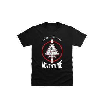 Black Printed Kids T-Shirt Front