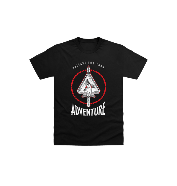 Black Printed Kids T-Shirt Front