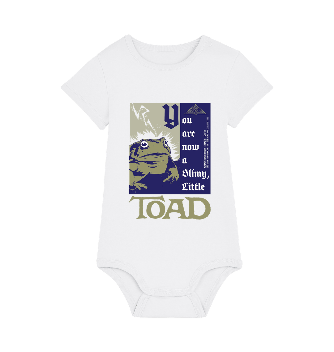 White Printed baby grow Front