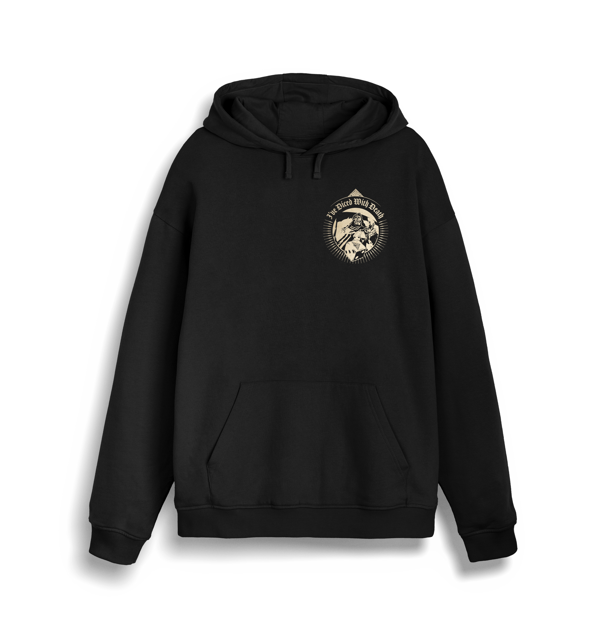 Black Printed Sweater Front