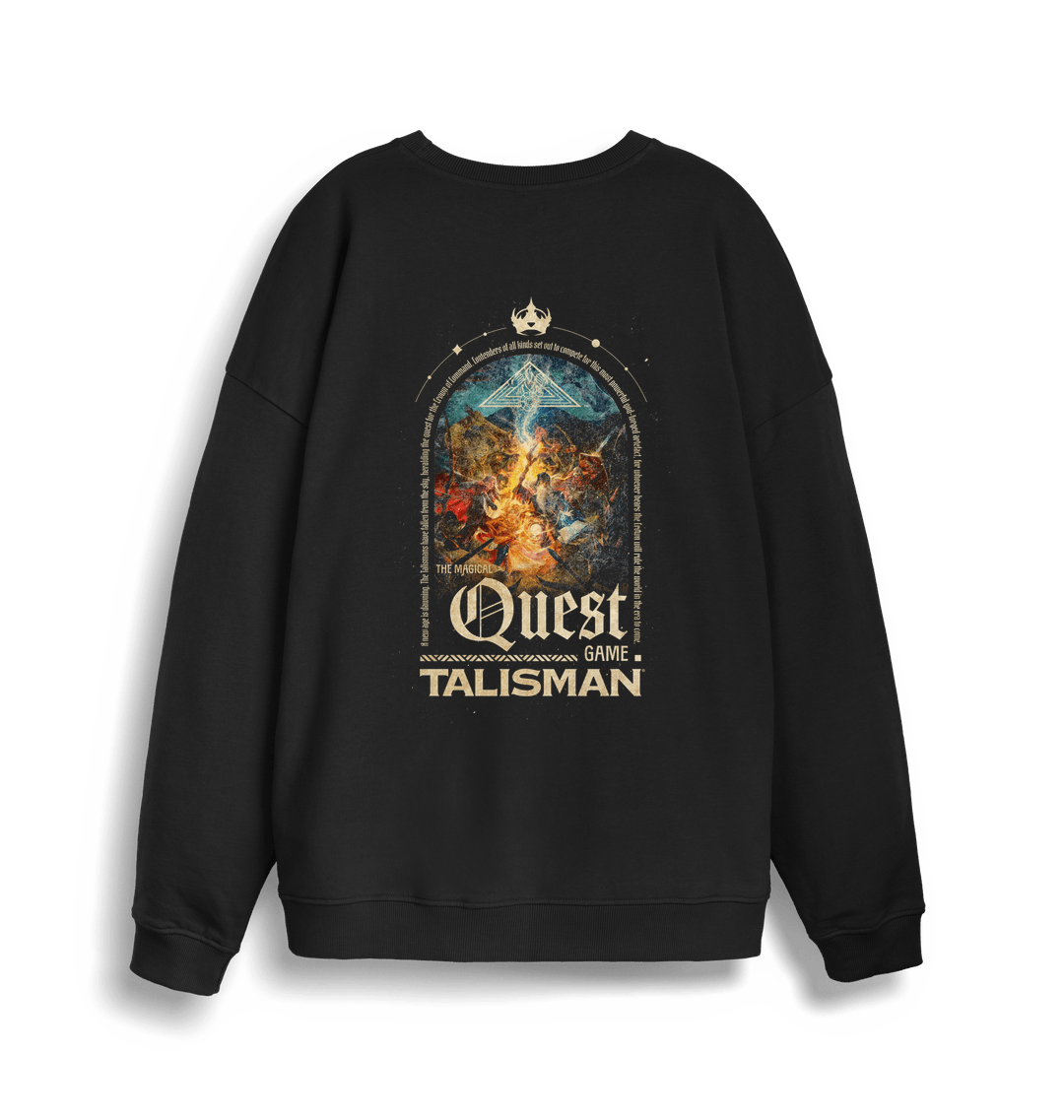 Black Printed Sweater Back