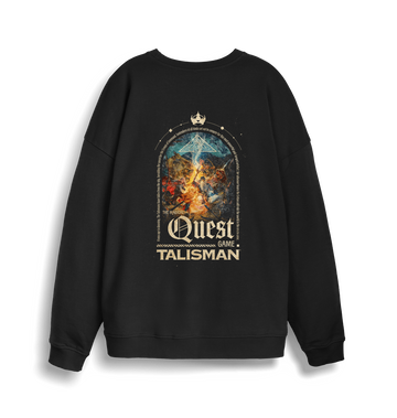 Black Printed Sweater Back