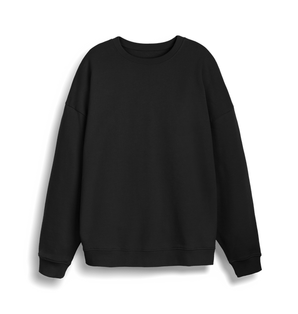 Black Printed Sweater Front